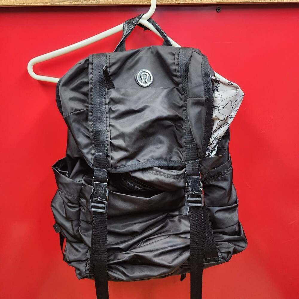 Lululemon Athletica Black Nylon Backpack